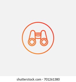 Binocular icon.gradient illustration isolated vector sign symbol