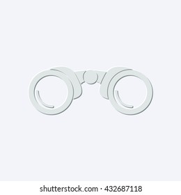 binocular - light gray vector icon