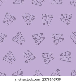 Binocular line art seamless pattern. Suitable for backgrounds, wallpapers, fabrics, textiles, wrapping papers, printed materials, and many more.