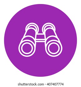 Binocular line icon.
