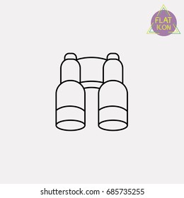 binocular line icon