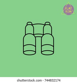 binocular line icon