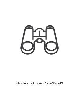 Icono de línea binocular. signo de estilo lineal para concepto móvil y diseño web. icono de vector de contorno binocular. Símbolo de vidrio espía, ilustración del logo. Gráficos vectoriales