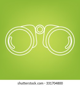 Binocular  line icon vector illustration