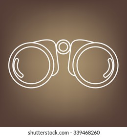 Binocular  line icon vector illustration