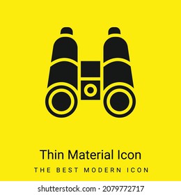 Icono de material amarillo brillante mínimo binocular