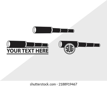 Binocular Monogram SVG Printable Vector Illustration