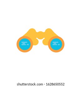 Binocular object design, Vision equipment travel view spy instrument reflection optical and military theme Vector illustration