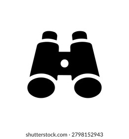 Binocular observation icon representing wildlife monitoring environmental research nature exploration and conservation activities.