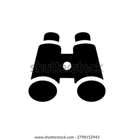 Binocular observation icon representing wildlife monitoring environmental research nature exploration and conservation activities.