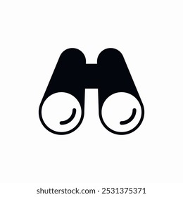 Vector de signo de icono de herramienta óptica binocular