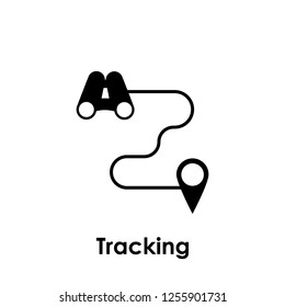 binocular, pin, tracking icon. One of business collection icons for websites, web design, mobile app