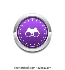 Binocular Purple Vector Icon Button