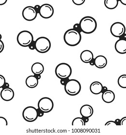 Binocular seamless pattern background. Business flat vector illustration. Binoculars explore sign symbol pattern.