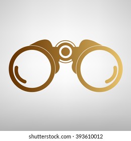 Binocular sign. Flat style icon