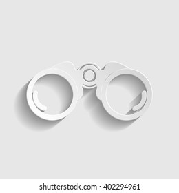 Binocular sign. Paper effect
