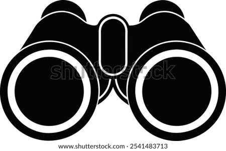 binocular silhouette on a white background