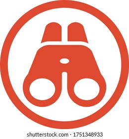 Binokulares oder Spinnglas-Symbol, Vektordesign