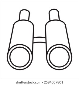 Binocular stock icon outline vector