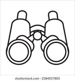 Binocular stock icon outline vector