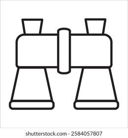 Binocular stock icon outline vector
