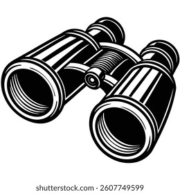 binocular Summer Vacation Silhouette Vector Set