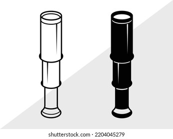 Ilustración de vectores binocular SVG imprimible