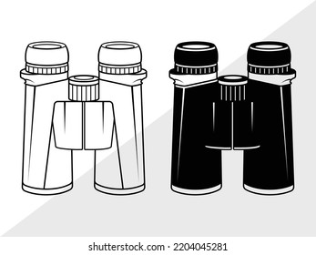 Binocular SVG Printable Vector Illustration