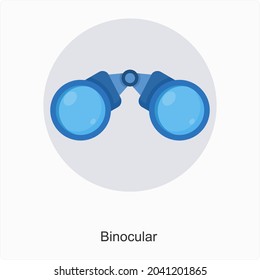 Concepto de icono binocular o telescopio