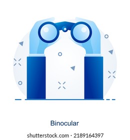 Concepto De Icono Binocular Y Telescopio