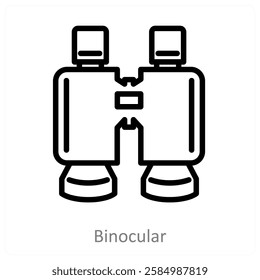 Binocular and telescope icon concept