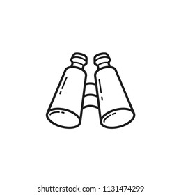 binocular telescope icon in trendy flat style, telescope vector icon 