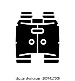 binocular tool glyph icon vector. binocular tool sign. isolated contour symbol black illustration