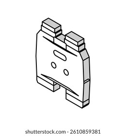 binocular tool isometric icon vector. binocular tool sign. isolated symbol illustration