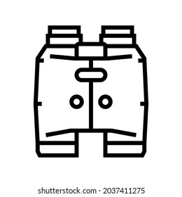 binocular tool line icon vector. binocular tool sign. isolated contour symbol black illustration