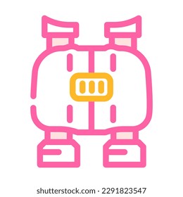 binocular toy baby color icon vector. binocular toy baby sign. isolated symbol illustration