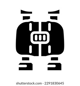 binocular toy baby glyph icon vector. binocular toy baby sign. isolated symbol illustration
