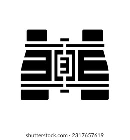 binocular toy baby glyph icon vector. binocular toy baby sign. isolated symbol illustration
