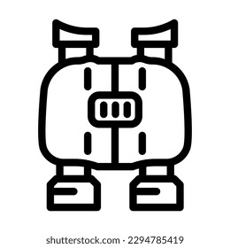 binocular toy baby line icon vector. binocular toy baby sign. isolated contour symbol black illustration