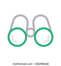 binocular vector color line icon 