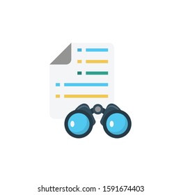 binocular vector flat color icon 