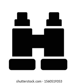 binocular vector glyph flat icon 