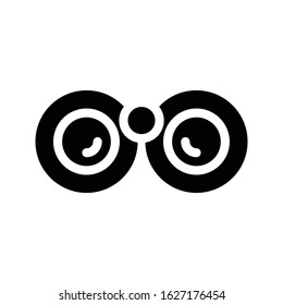 binocular vector glyph flat icon 