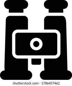 binocular vector glyph flat icon 