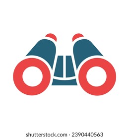 Binocular Vector Glyph Two Color Icon For Personal And Commercial Use.
