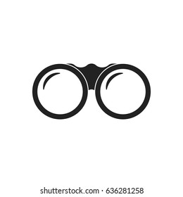Binocular vector icon. Binoculars explore flat illustration.