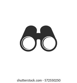 Binocular vector icon. Black illustration isolated on white background for graphic and web design.