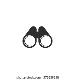 Binocular vector icon. Black illustration isolated on white background for graphic and web design.