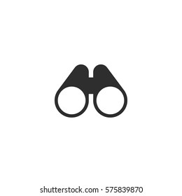 Binocular vector icon. Black illustration isolated on white background for graphic and web design.