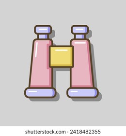 Binokulares Vektorsymbol. Camping- und Wanderzeichen. Graph Symbol für Reise- und Tourismus Website und Apps Design, Logo, App, UI